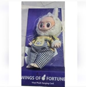 Plush Doll with Gray and Yellow Outfit